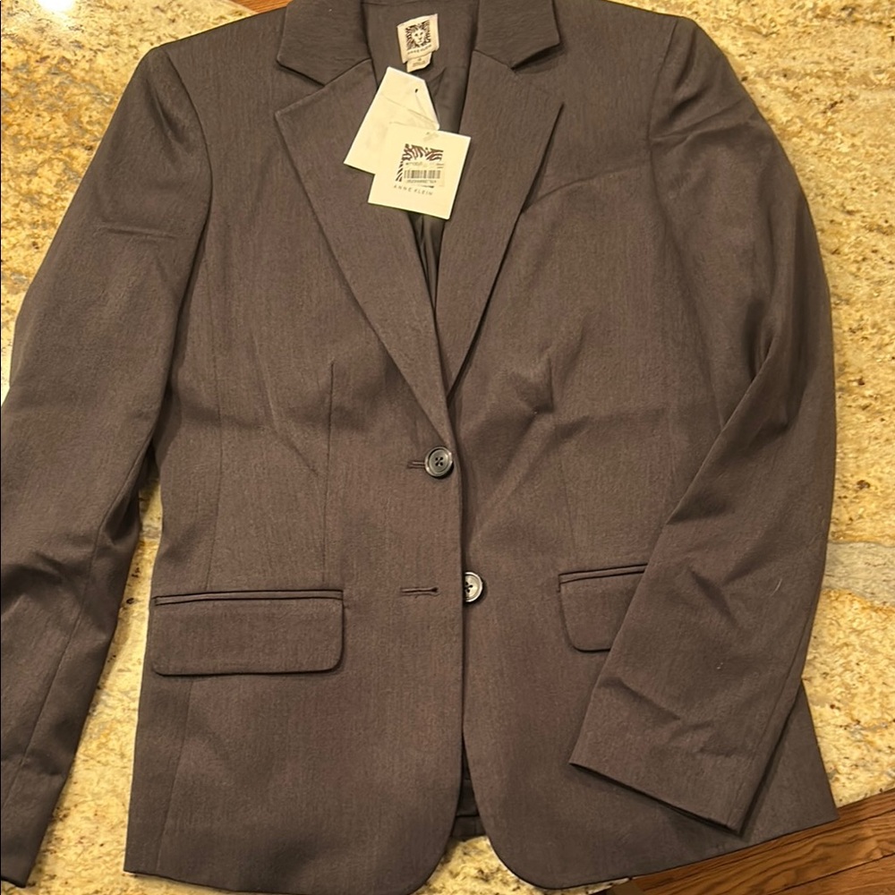 Anne Klein Gray Blazer Classic Business Style